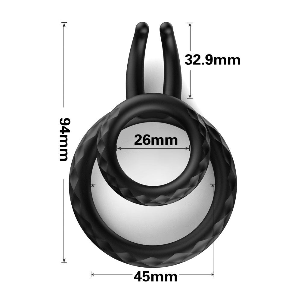 Silicone Double Penis Lock Glans Ring