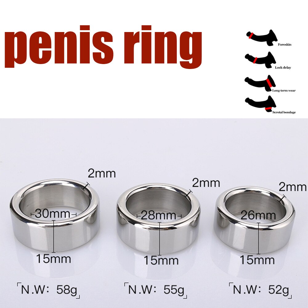 Sleeve Bondage Stainless Steel Cock Ring