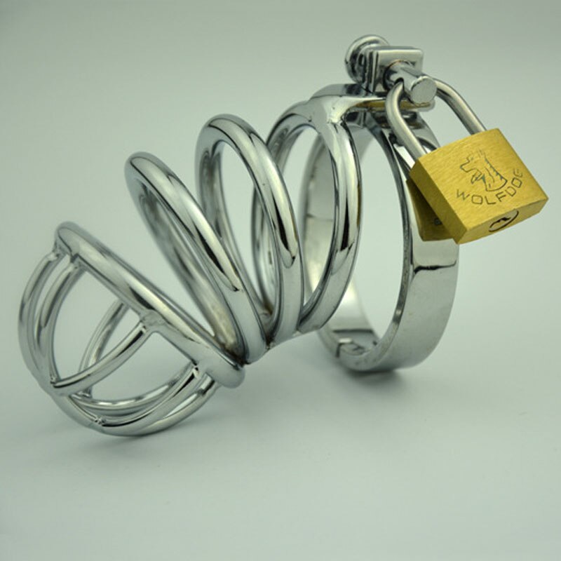 BDSM Torture Metal Chastity Cage Device