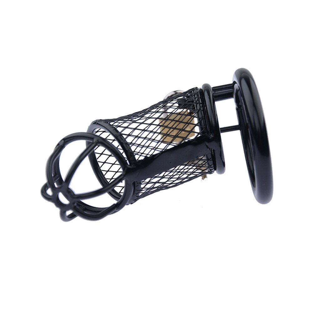 Black Grid Dick Stainless Steel Cock Cage