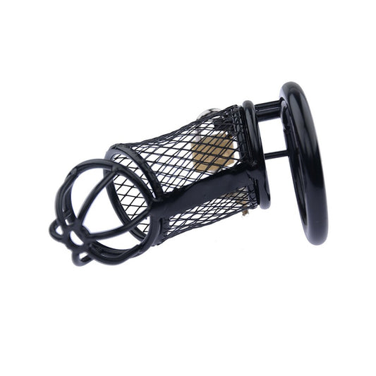 Black Grid Dick Stainless Steel Cock Cage