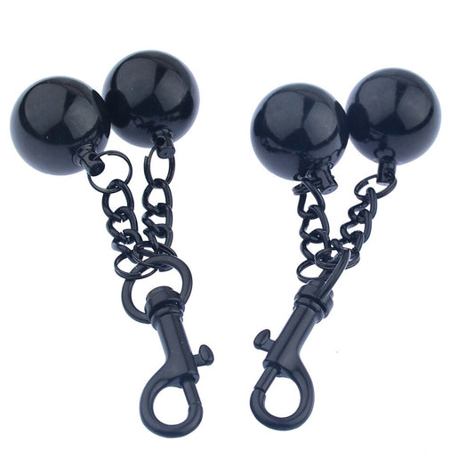 Black Stainless Steel Ball Stretcher Penis Ring