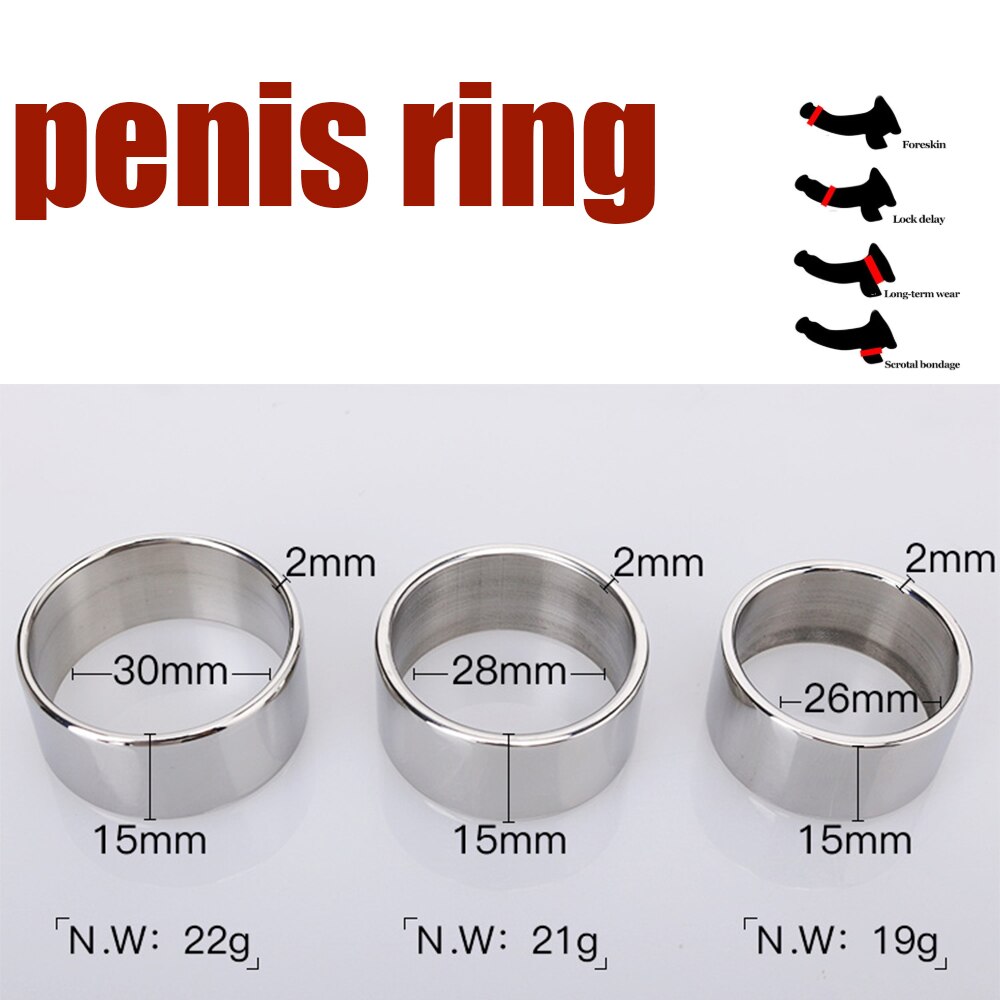 Sleeve Bondage Stainless Steel Cock Ring