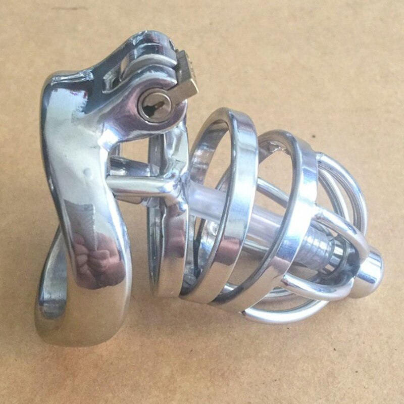 Cbt Urethral Catheter Metal Chastity Cock Cage