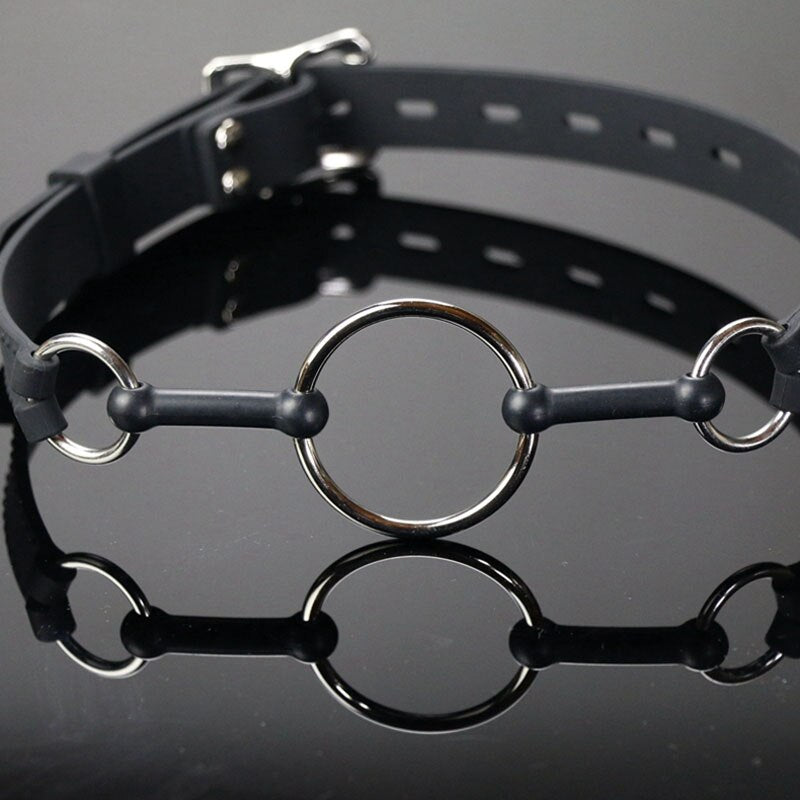 BDSM Metal Rinmg Open Mouth Gag