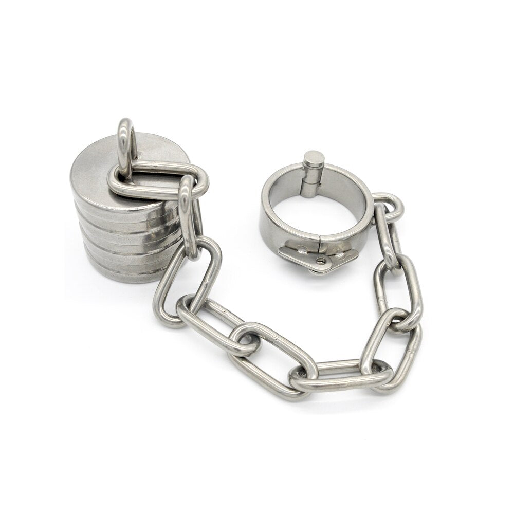 Male Weight Ball Stretcher Metal Penis Ring