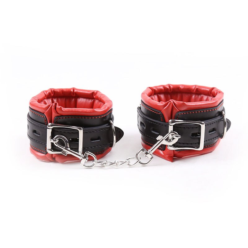 Leather Bondage Restraints Hand Ankle Cuffs