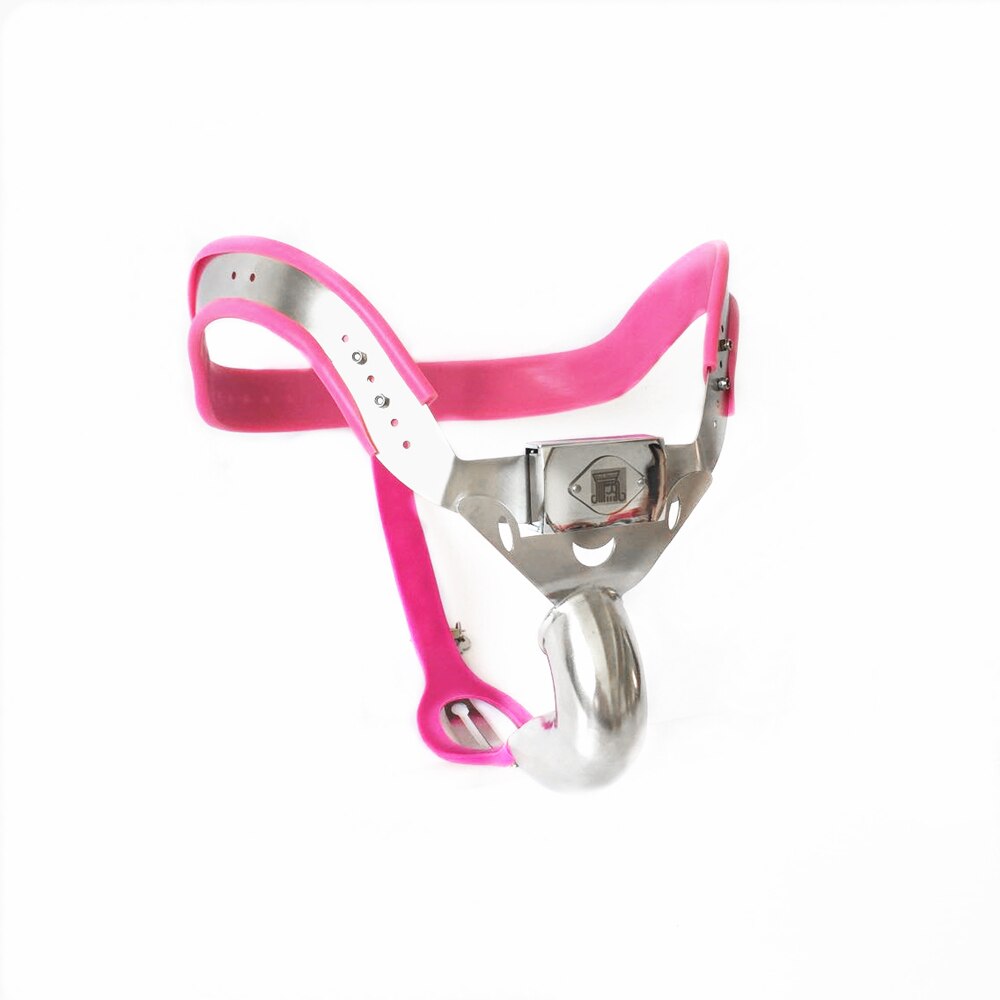 Pink Adjustable Male Chastity Belt