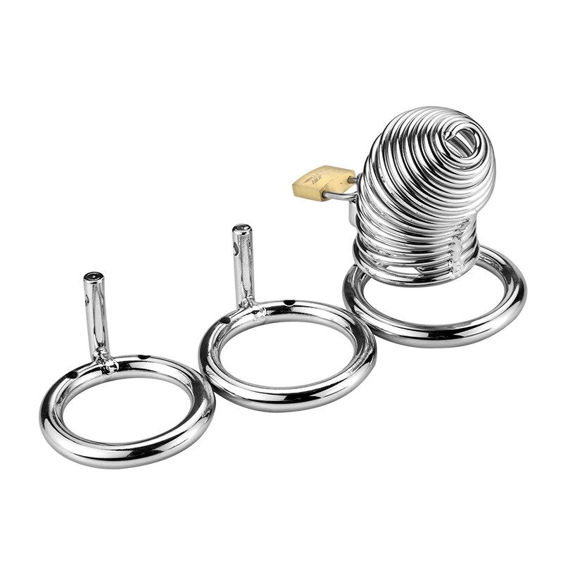 Spiral Festival Lock Metal Chastity Cage