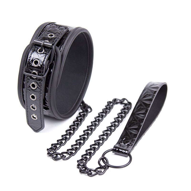 Women Bondage Collar Chian Leash