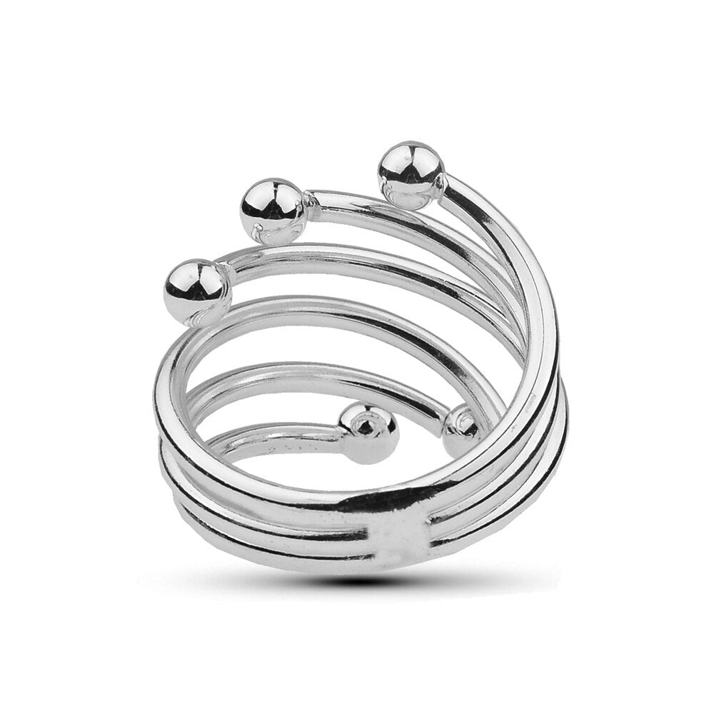 Golden Spiral Stainless Steel Cock Ring