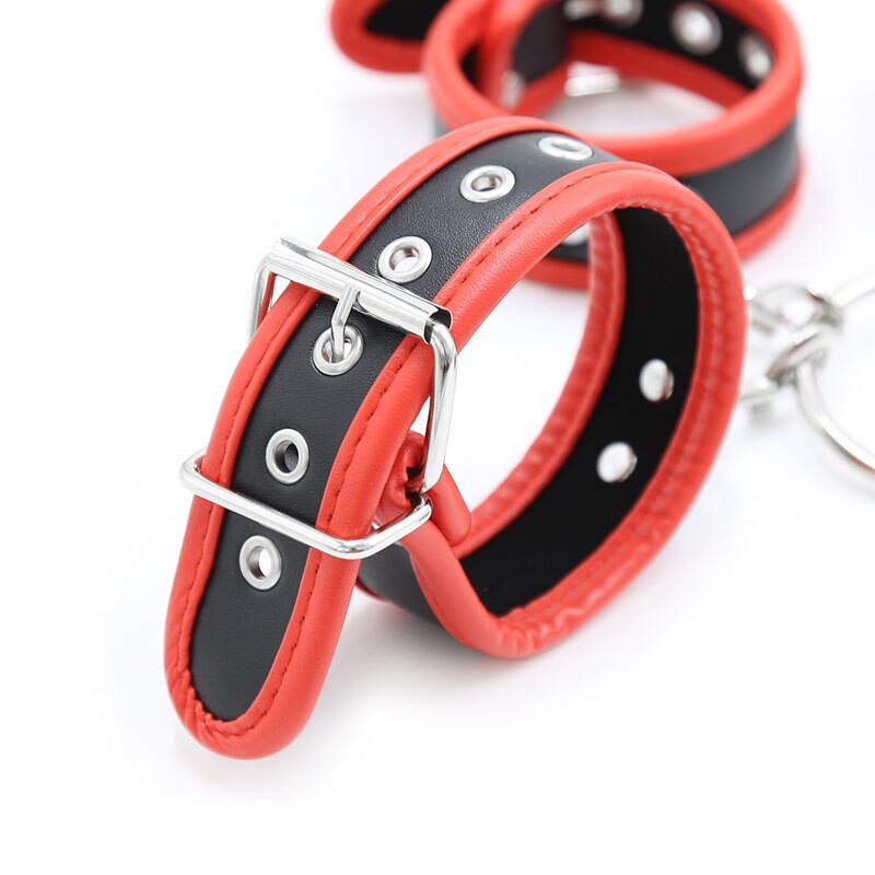 Adult Leather Handcuffs Ankle Cuffs