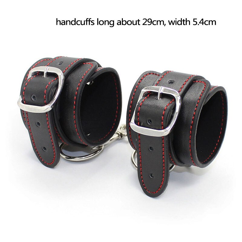 3pcs/Set BDSM Neck Collar Hand Ankle Cuffs