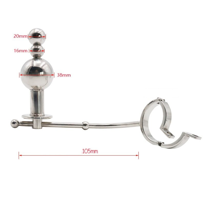 Stainless Steel Chastity Cage with Anal Plug GXLOCK Store Stainless Steel Chastity Cage with Anal Plug GXLOCK Store