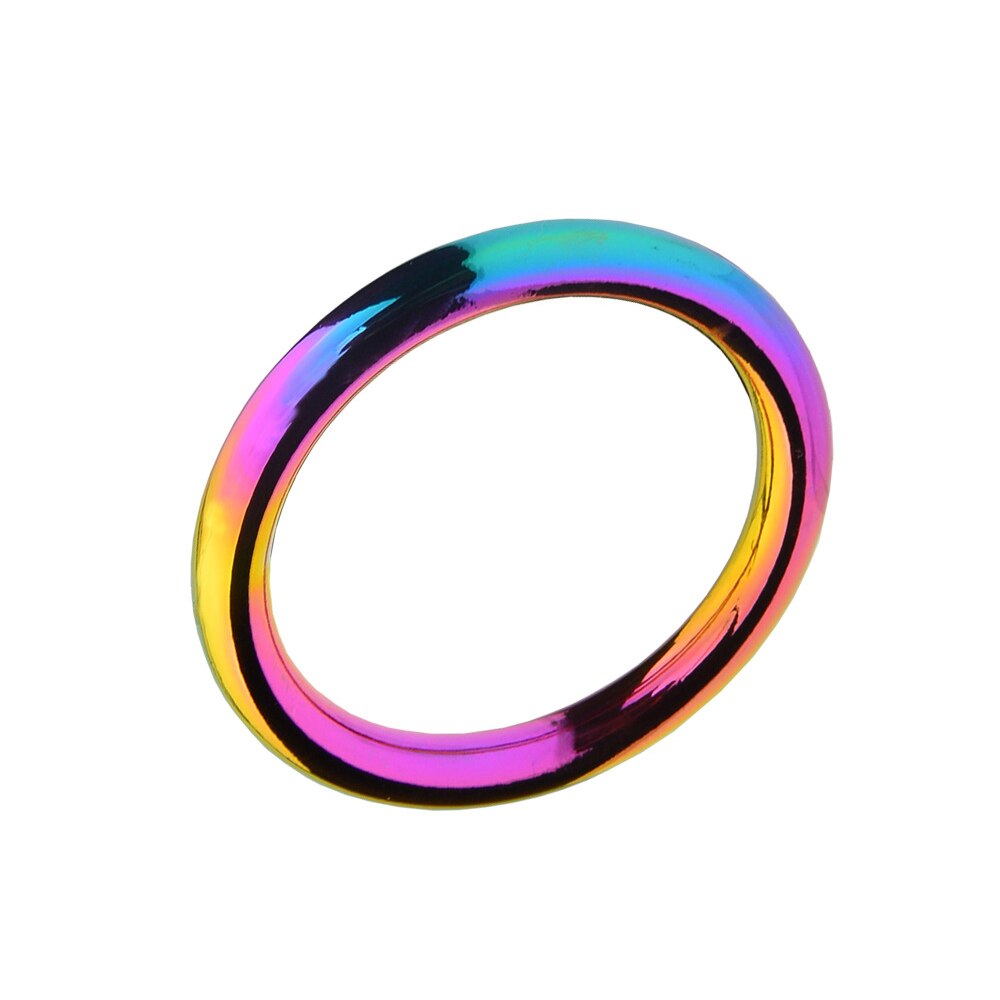 Metal Rainbow Penis Lock Cock Ring