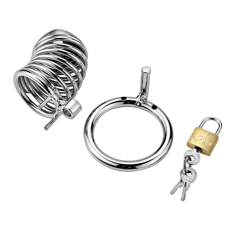 Spiral Festival Lock Metal Chastity Cage