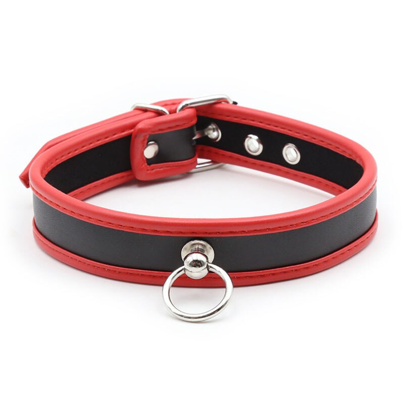 Erotic Games Leather Slave Collar