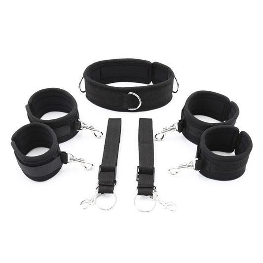 BDSM Set Neck Collar Hand Ankle Cuffs