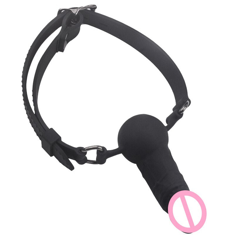 BDSM Bondage Dildo Mouth Gag