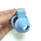 Blue Small Ugly Penis Sissy Chastity Cage