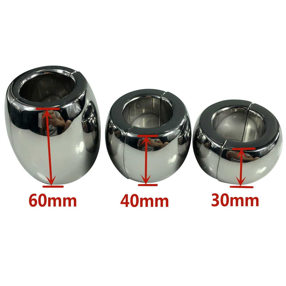 Weight Stainless Steel Ball Stretcher Testicles Heavy Penis Ring