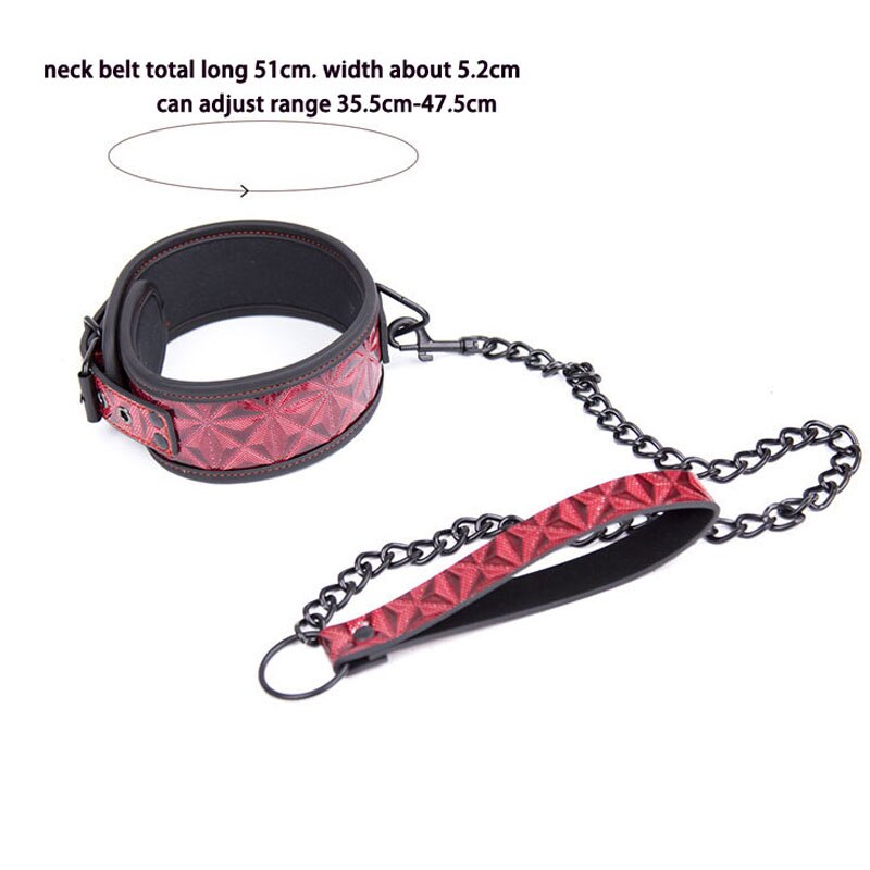 Women Bondage Collar Chian Leash