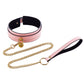 Luminous Leather Collar With Metal Chain