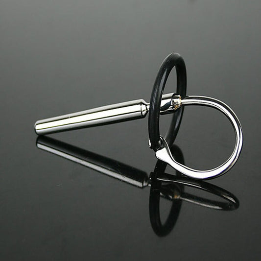 Male Lock Ring Metal Penis Plug