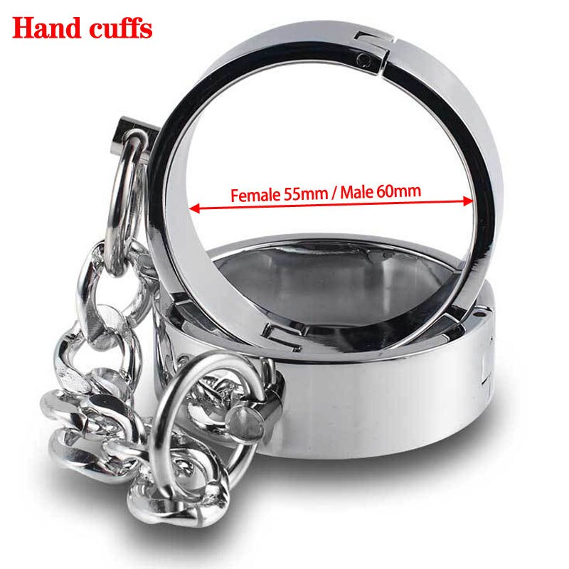 3pcs/Set Metal Collar Handcuffs Ankle Cuffs