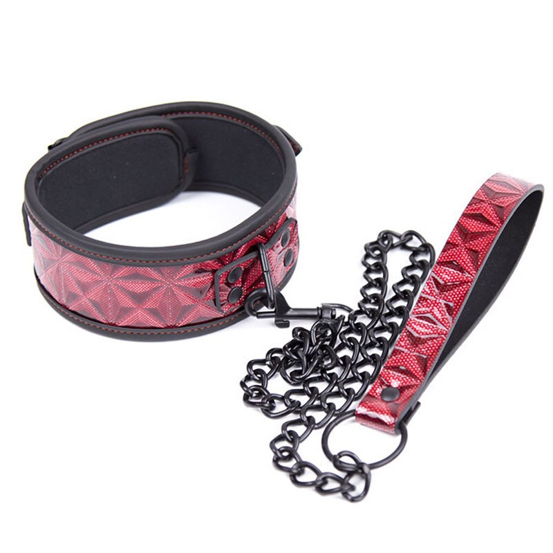 Women Bondage Collar Chian Leash