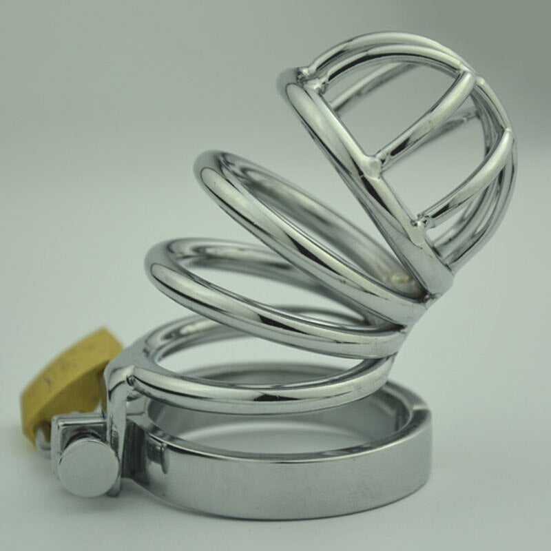 BDSM Torture Metal Chastity Cage Device