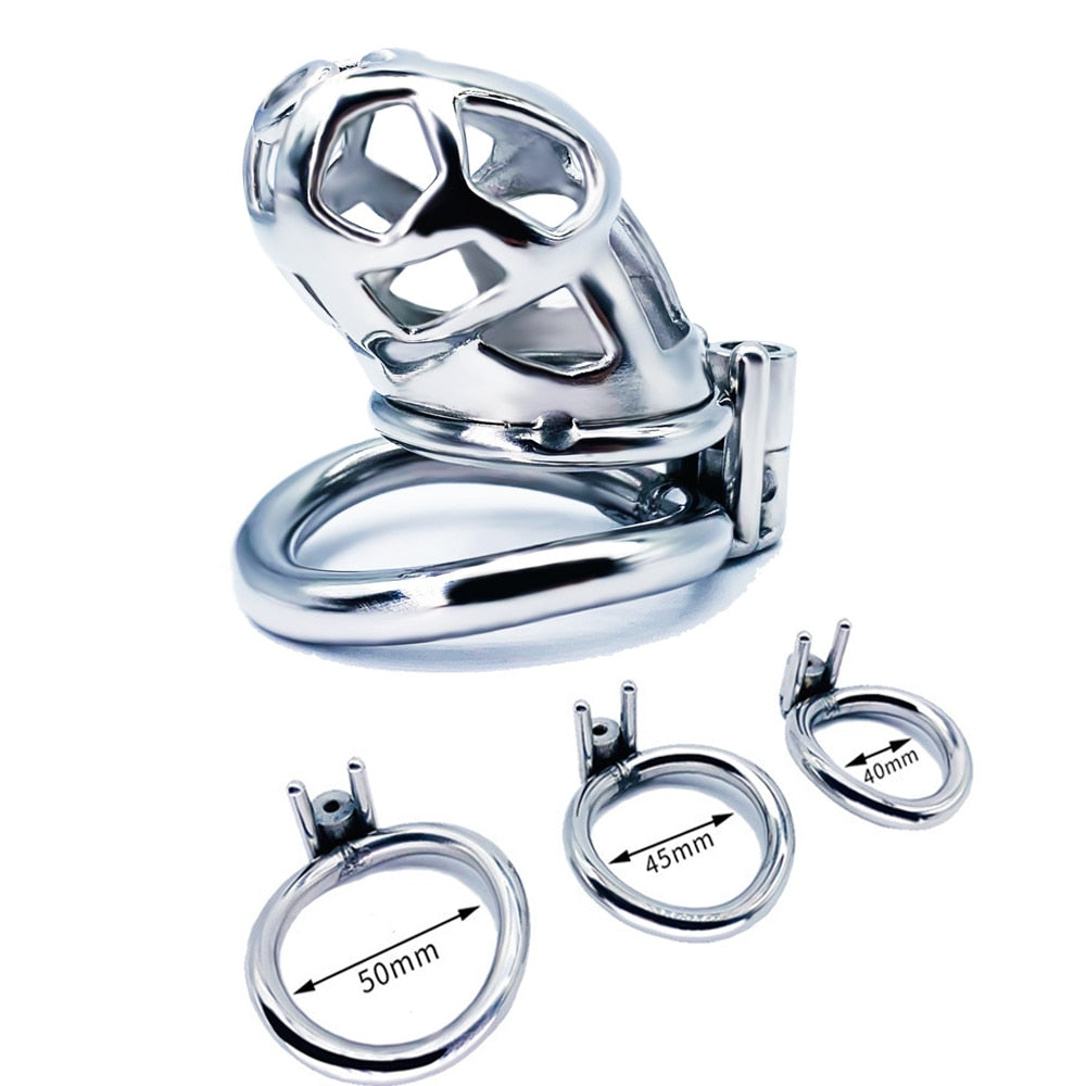 Erotic Metal Mamba Chastity Device Cage