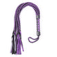 Purple Leather Weave Spanking Slave Whip