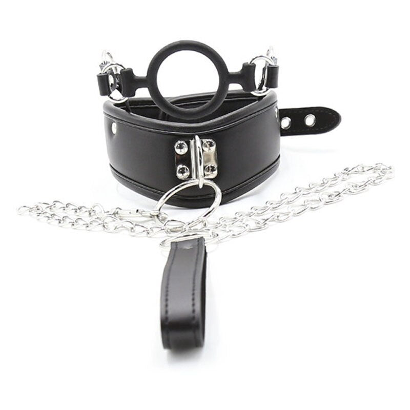 Bondage Slave O-ring Mouth Gag Collar