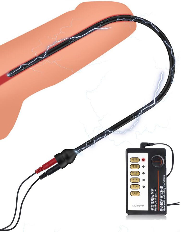Super Long Electro Stimulation Penis Plug GXLOCK Store Super Long Electro Stimulation Penis Plug GXLOCK Store
