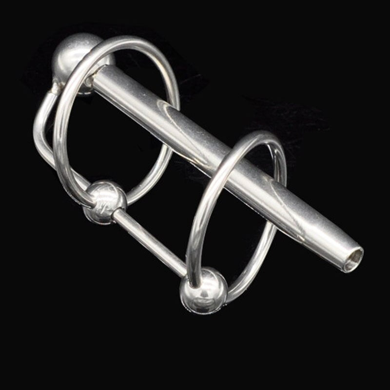 Metal Penis Ring Lock Penis Plug