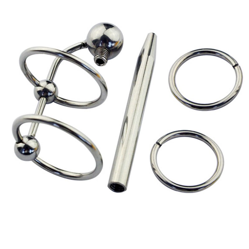 Metal Penis Ring Lock Penis Plug