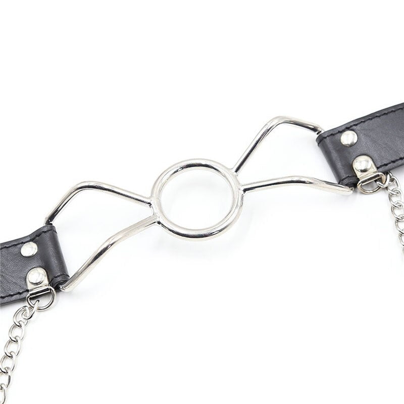 Metal Mouth Gag With Nipple Clamps