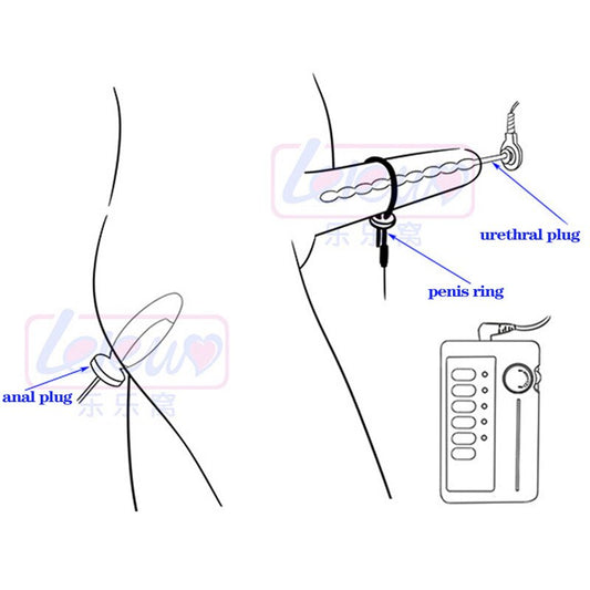 Electro Stimulation Urehtral Sound Anal Plug