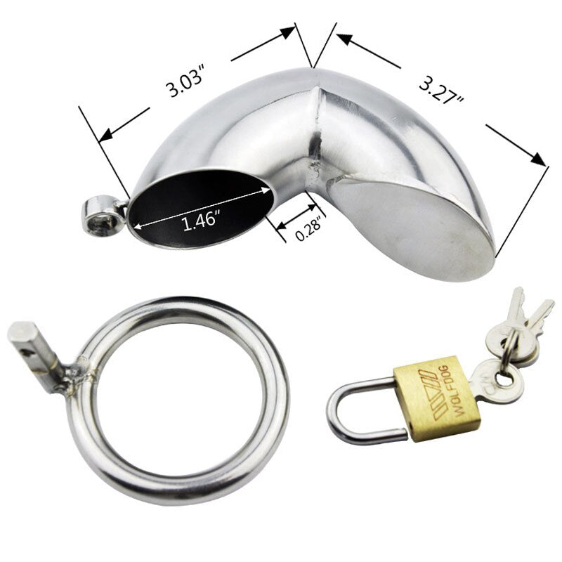 BDSM Metal Penis Lock Male Chastity Cage