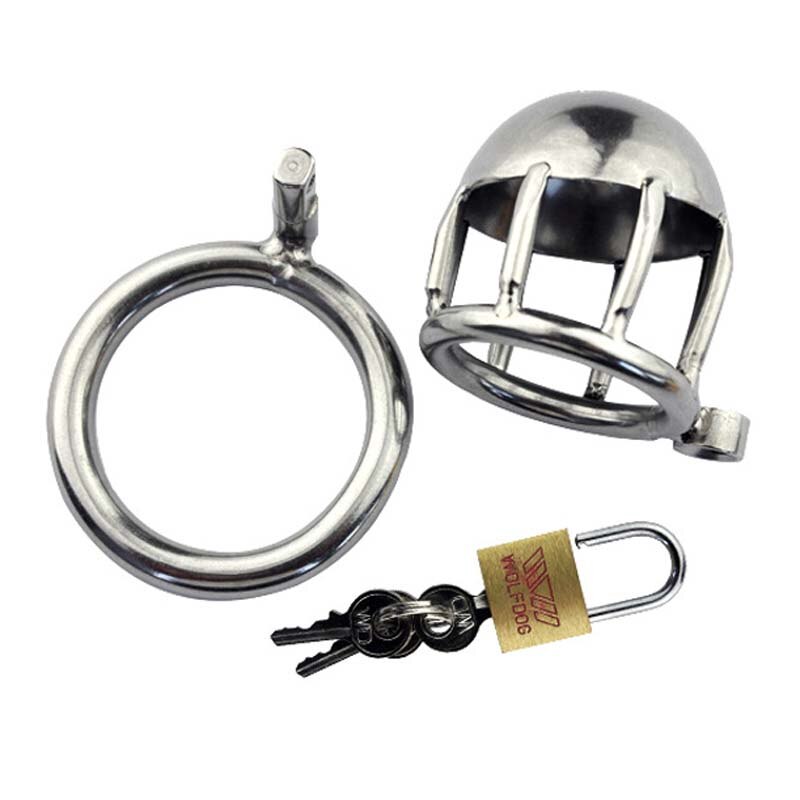 Metal Padlock Penis Cover Male Chastity Cage