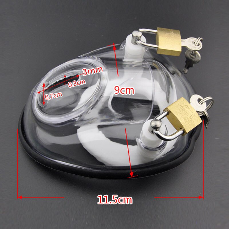 Plastic Bowl Bondage Male Chastity Cage