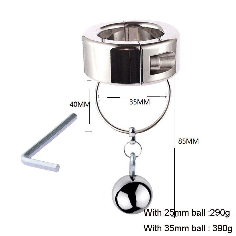 Male Ball Stretcher Ring With Anal Plug