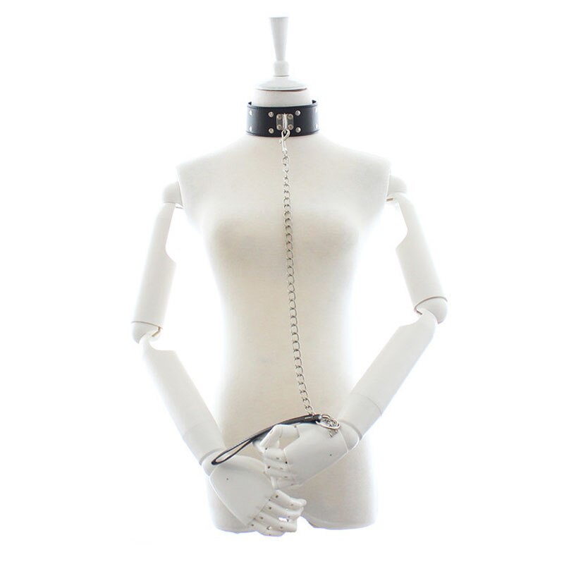 BDSM Couples Collar With Leash Chain