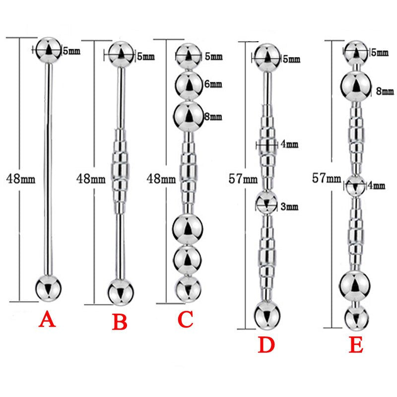 Stainless Steel Insert Beads Penis Plug