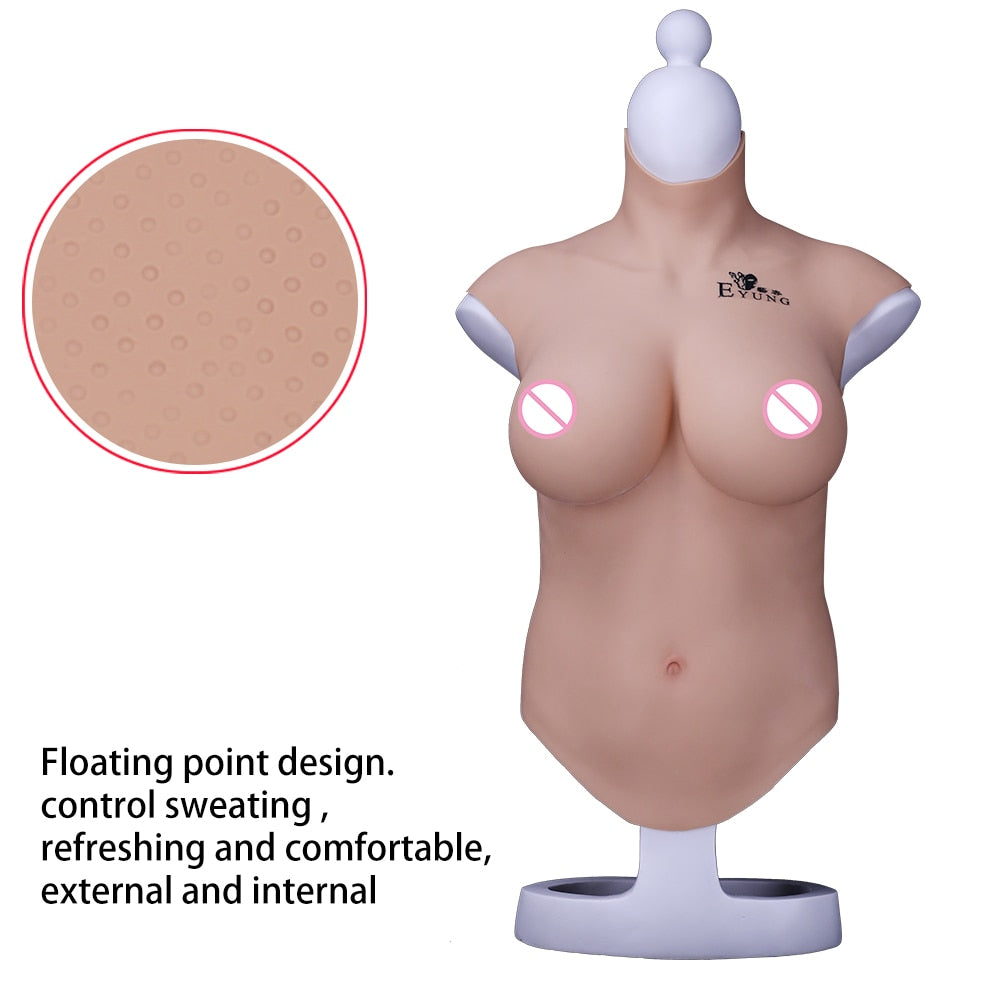 Wearable Upper Bust Oversize Silicone Fake Boobs