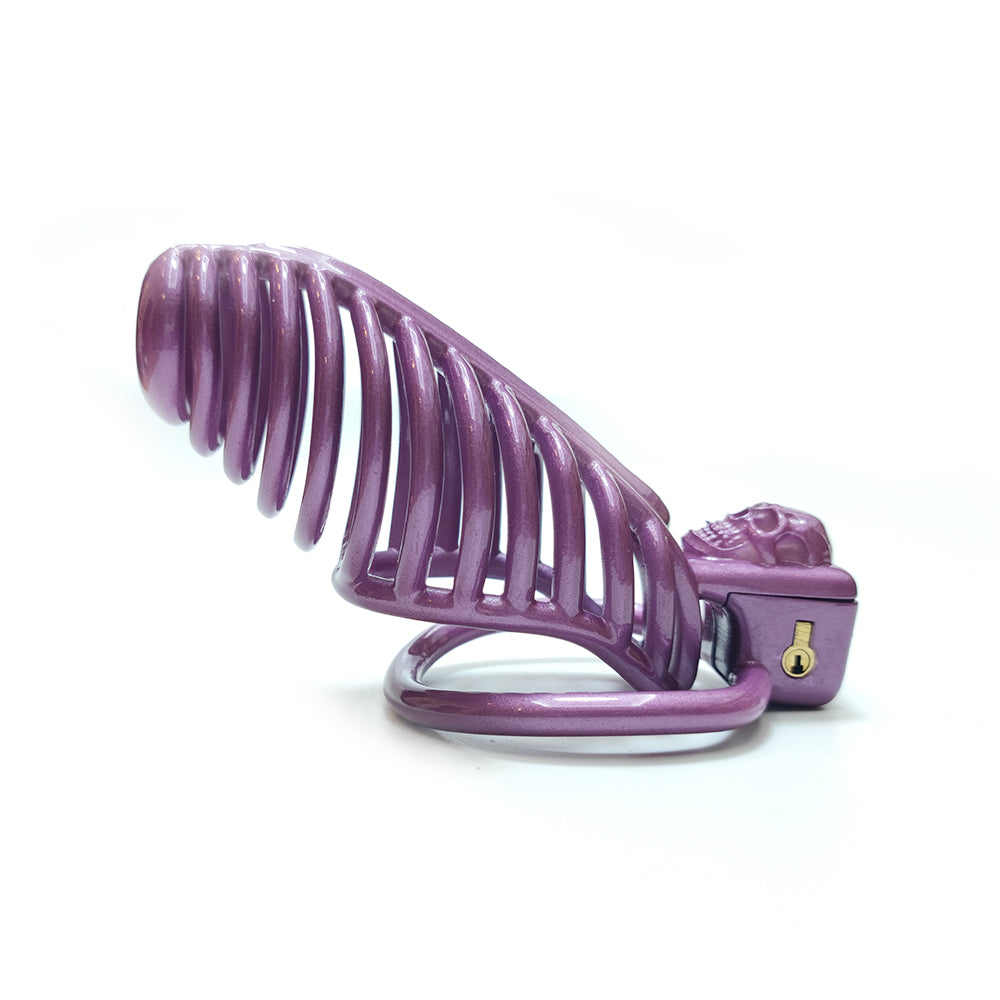 Purple Breathable Chastity Cage New Mamba Y