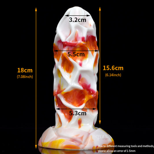 Hollow Texture Silicone Colorful Big Dildo