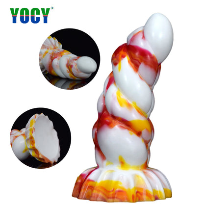 Colorful Silicone Bumps Fantasy Dildo