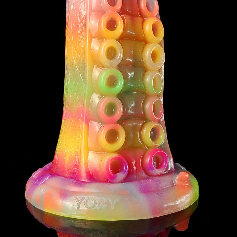 9 inch Mulit-Color Luminous Octopus Dildo